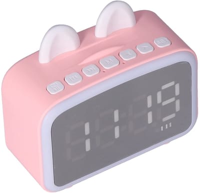 Vt products - Wekkerradio - Bluetooth Klok - Multifunctionele Luidspreker - Roze - Nachtkastje - Ideaal voor Slaapkamer en Kantoor