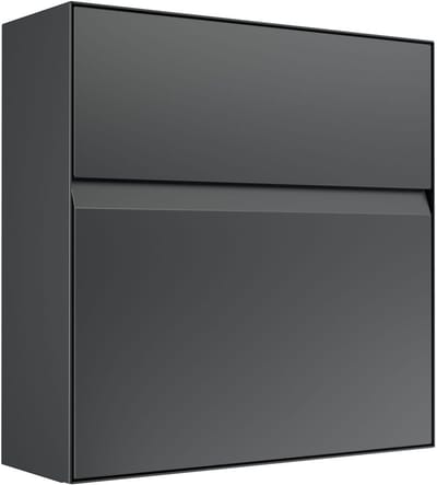 Brievenbus Muurmodel - Postkast Buiten - Veilig Post Ontvangen - Verborgen Slot Weerbestendig - 43.5x43.5x15cm - Antraciet