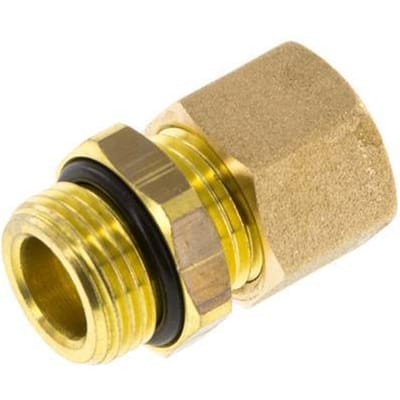 G 3/8'' Buitendraad x 10mm Messing Rechte Knelfitting met NBR Afdichting 95 Bar DIN EN 1254-2