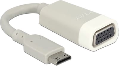 Premium Mini HDMI naar VGA adapter - compact / grijs - 0,15 meter