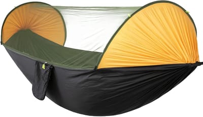 Buiten Hangmat - Slaapmat Klamboe - Kamperen Strand - Scheurbestendig Lichtgewicht - 290x140cm - Goudgeel
