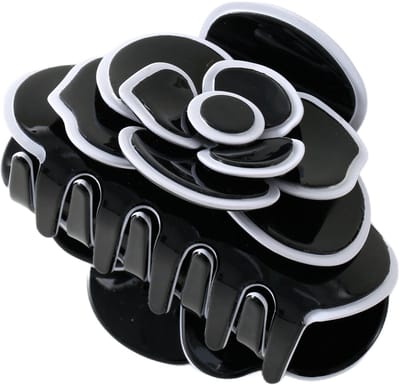 Emilie Collection - haarklem - zwart - bloem - elegant