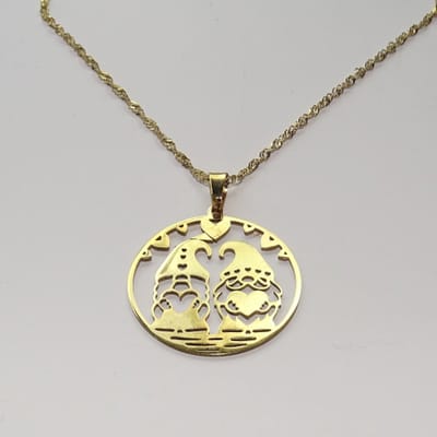 2 Love it Gnoom - Ketting - Stainless steel - Lengte 45 cm + 5 cm verlenging - Goudkleurig