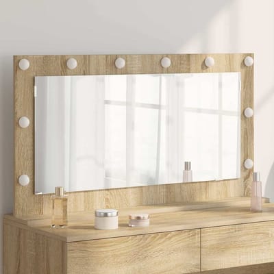 vidaXL - Make-up - Spiegel - Rechthoekig - Sonoma - Eik - 100 - x - 55 - x - 18 - cm