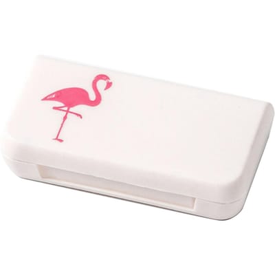Boîte à Médicaments Portable à 3 Compartiments en Plastique Facile à Nettoyer Scellée Petite Boîte à Vitamines pour Poche white