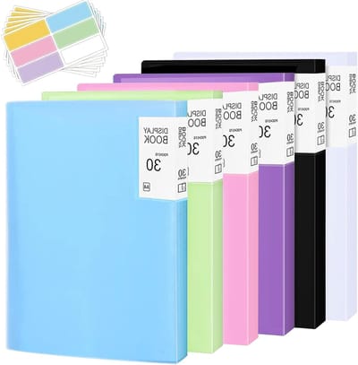 6 Stuks A4 Displaymappen met 30 Compartimenten, Transparante Projectboeken voor Brochures, Rapporten en Certificaten, Ideaal voor Presentaties en Organisatie Thuis of op School