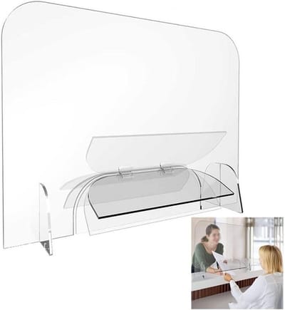 Bureau privacyverdeler - Scheidingswand - Werkruimte creëren - Verbeterde concentratie - 50 x 60 cm - Transparant