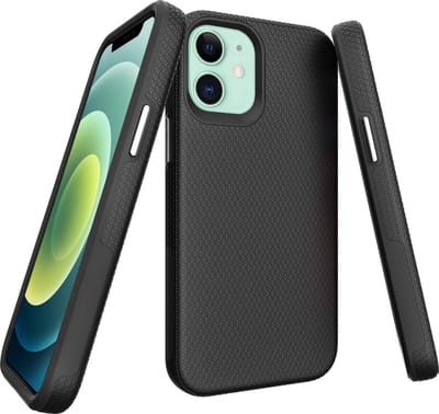 Casemania Hoesje Geschikt voor Apple iPhone 11 - Zwart - Anti Slip Matte Armor Back Cover