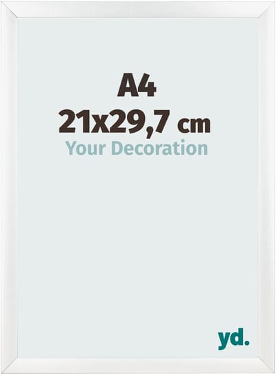 Your Decoration - Fotolijst A4 21x 29,7 cm - MDF - Wit Mat - Pisa