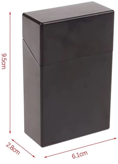Actie4you® - Sigaretten Box - Stijlvolle Sigarettendoos Van Kunststof - Sigarettendoosje - Sigarettenhouder - Waterdicht - Druk Opening - 20 Sigaretten – Zwart