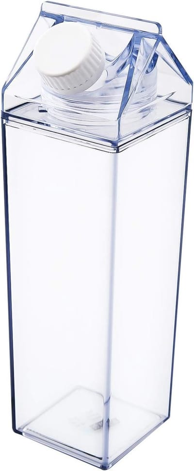 Vierkante Waterfles voor Outdoor Activiteiten - Lekvrije Melkfles voor Sport, Reizen en Kamperen (500ml)