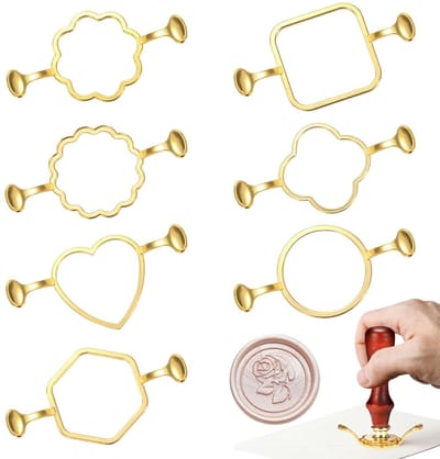 7-delige Metalen Vormen Set voor Waszegels en Stempels - Ambacht & Decoratie