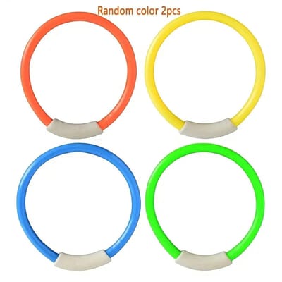 Set van 2 Duikringen – Ø14 cm – Kleurrijke Zwemringen voor Kinderen – Water Speelgoed voor Zwembad – Onderwaterspel – Duikspeelgoed – Random Kleur – 2 Stuks
