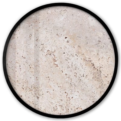 Poster in lijst Rond - Fotolijst 40x40 cm - Posters - Textuur - Beige - Patroon - Kunst - Ronde posterlijst zwart - Decoratie - Wanddecoratie woonkamer - Muurdecoratie slaapkamer