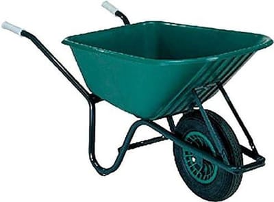 Kruiwagen Kunststof - Werktuigwagen - Materiaal Transport - Lichtgewicht Ontwerp - 100 Liter - Groen
