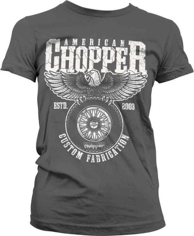 American Chopper Dames Tshirt -S- Custom Fabrication Grijs