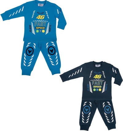 Funderwear - Pyama - Donker Blauw - Racing = Maat 62 - Jongen