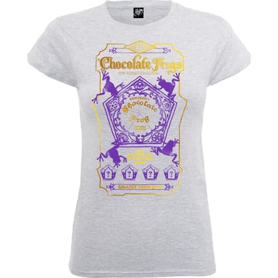 Harry Potter Honeydukes Chocolate Frogs Dames T-shirt - Grijs/Paars/Goud - M