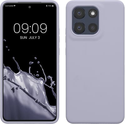 kwmobile telefoonhoesje geschikt voor Motorola Moto G86 Power 5G - Hoesje met siliconen coating - Smartphone case in pastel-lavendel