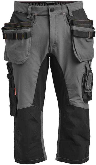 Jobman 2195 Stretch Long Shorts HP 65219518 - Donkergrijs/Zwart - C52