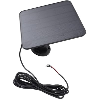 6V 5W Zonnepaneel voor Video Deurbel IP65 Waterbestendig met 9,8ft Kabel 360 graden Verstelbare Beugel gray