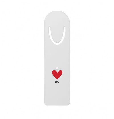 Hacebo® - I love opa metalen boekenlegger - Opa - Opa's - Vaderdag - cadeau voor opa - hartje - familie Bladwijzer boekenleggers - 12.7 cm x 3.2cm