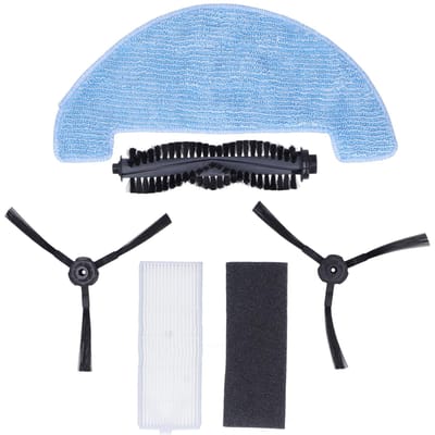 Brosse Roulante Balayeuse Filtre Chiffon de Nettoyage Kit de Brossettes Latérales Pièces de Rechange pour ilife A4S gray
