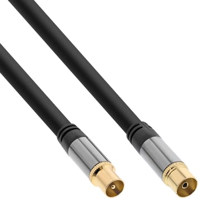InLine 4G/LTE proof 4K Ultra HD IEC (m) - IEC (v) coaxkabel / recht - 1 meter