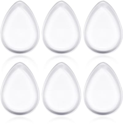 Dailygoods- Make-up Applicator 6 Stuks - Transparante Siliconen - Draagbaar - Waterdicht - Gemakkelijk Schoon Te Maken - Compact Ontwerp - Cosmetische Spons