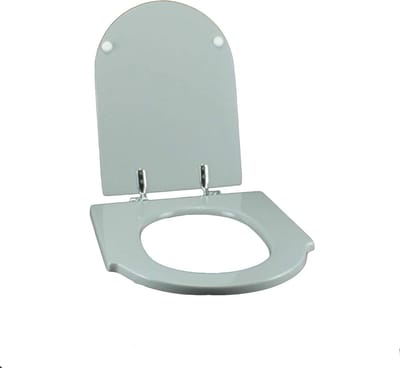 Toiletbril - WC bril Toiletdeksel - Badkamer Verbetering - Hout met Polyester - Ovaal - Grijs