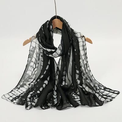 1 Stuks Aquareldruk Hijab Dames Bohemien Zacht Islam Ramadan Moslim Hijabs Foulard Femme Sjaal Wikkel Sjaal Hoofddoek gray
