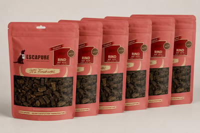 6 X Escapure Soft Snack Rund - Hondensnack rund zacht – eiwitrijke trainingssnack voor honden – natuurlijke snack zonder toevoegingen
