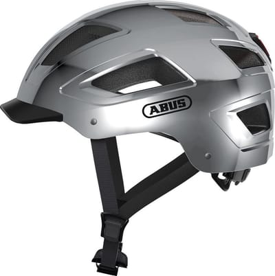 Fietshelm ABUS HYBAN 2.0 chrome silver M - 52-58 cm - zilver - Geschikt voor gebruik op elektrische fietsen - stadsfietsen - 400 g