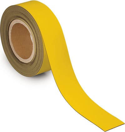 MAUL Magneetband - geel - metaal - beschrijfbaar - 1 stuk - 10 m x 50 mm x 1 mm