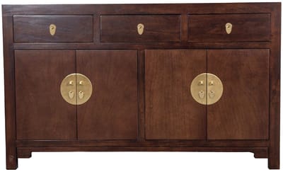 Fine Asianliving Chinese Dressoir Bruin Earthy Brown B140xD35xH85cm - Orientique Collection Chinese Meubels Oosterse Kast