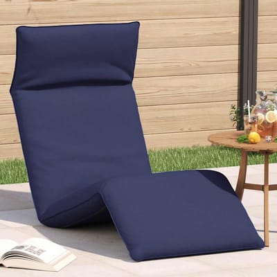 vidaXL - Opvouwbare - ligstoel - Marineblauw - 175x54x8,5 - cm - Oxfordstof