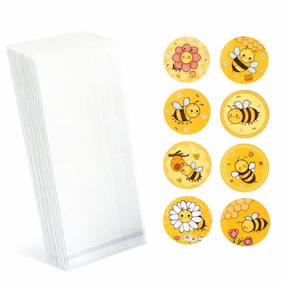 25x Uitdeelzakjes met Lente stickers | 220 x 90 mm | Traktatiezakjes | Kinderfeestje | Cellofaanzakjes | Cadeauzakjes | Snoepzakjes | Plastic Zakjes | Uitdeelzakjes kinderen | Cadeauzakjes Kinderen | Verpakkingszakjes Uitdeelcadeaus