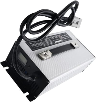 Acculader Heftruck - Druppellader Batterij - Voertuig Opladen - Volautomatische Slimme Lader - 45 Ampère - Zilver