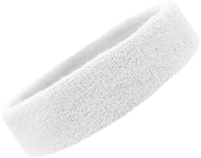 Zweetbandje - Hoofdband - Sweatband - Sportband - Fitness band - Badstof - Wit - Jonyx