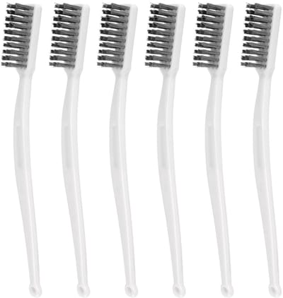 Dailygoods- Messing Borstelset 6 Stuks - Kleine Draadborstels - Stalen Borstels - Handborstels - Roestverwijdering - 17,2 cm - Draadborstel