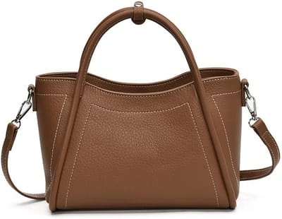 KZQ Dameshandtas, te gebruiken als schoudertas, crossbodytas, vintage handtas of stijlvolle handtas van imitatieleer - bruin.