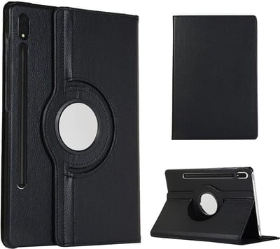 Cazy tablet Hoes geschikt voor Samsung Galaxy Tab S10 Plus / Tab S9 FE Plus / Tab S9 Plus - 360° Draaibare Tablet Hoes - Zwart