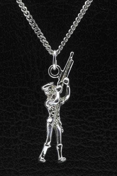 Zilveren Schutter ketting hanger