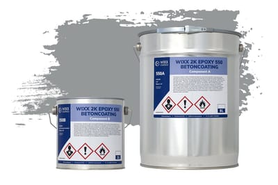 Wixx 2K Epoxy 550 Betonverf - 10L - RAL 7042 | Verkeersgrijs A
