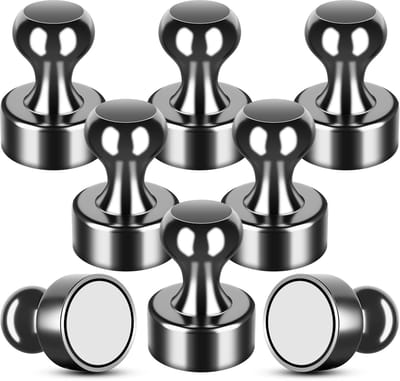 Ynkkvre - Magnetische Punaises - Koelkastmagneten - Neodymium magnetische punaises - Drievoudige nikkel/koper coating - Universeel toepasbaar - Hoge draagkracht - Twee-in-één functie