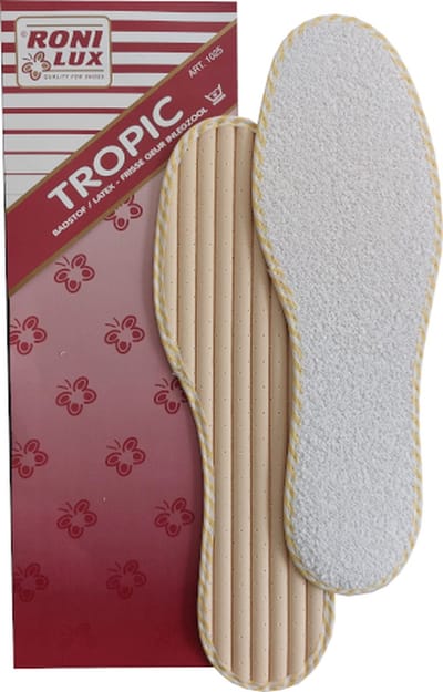 Ronilux Tropic Badstof Inlegzool - Voor Droge en Frisse Voeten - Maat 44/45