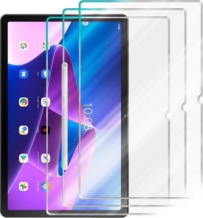 Cadorabo 3x Screenprotector geschikt voor Lenovo Tab M10 Plus 3nd - Beschermende Pantser Film in - Getemperd (Tempered) Display beschermend glas in 9H hardheid met 3D Touch