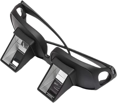 Prismabril Lezen - Luie bril - Ontspannen kijken - Nekontlasting - 4 x 2 cm lens - Zwart