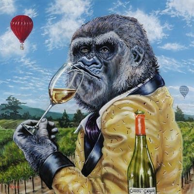 Diamant schilderij chimpansee diamant borduurwerk patronen kraal kruissteek 30x30CM black