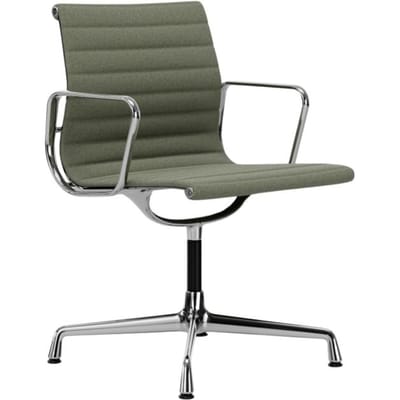 Vitra - Aluminium Chair - EA 104 - verchroomd - Hopsak - ivoor/forest - groen